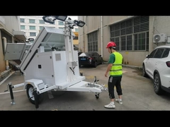 太陽光発電 4*120W LEDランプ 7m マニュアルマスト付きモバイルライトタワー