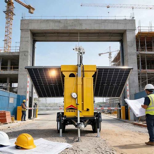 Latest company news about カスタマイズできる色 太陽光パネル カメラ CCTV トレーラー 巨大な太陽光監視 トレーラー