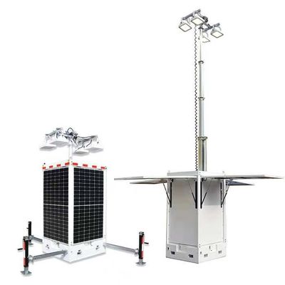 キューボイド モバイル Cctv ユニット 太陽光灯塔 4*50W LED 4*300W 太陽光パネル