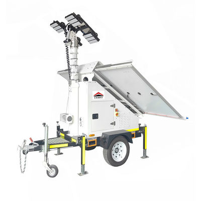 4*250W 3*300Wの太陽光パネルを搭載した多機能で手頃な価格の太陽光ライトトレーラー