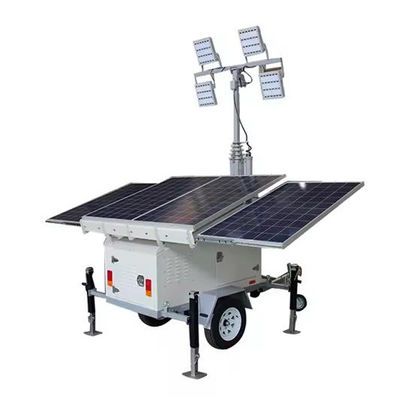 グリーンパワー太陽光LEDモバイルライトタワー 4*300W太陽光パネル 4*100WLEDランプ