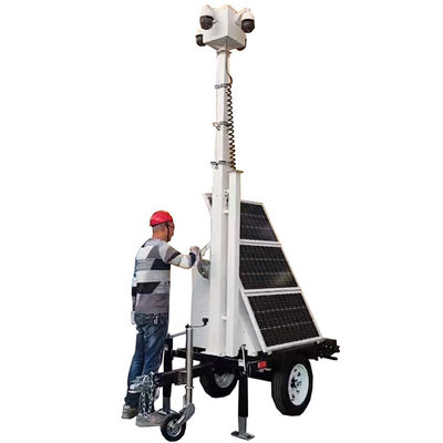 カスタマイズされたカラー ソーラー セキュリティ 監視 3*100 ワット ソーラー パネル 小型 トレーラー 企業 公園 監視
