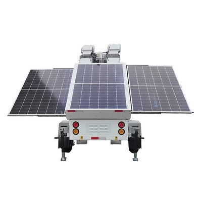 カスタマイズされた色 太陽光電源 望遠鏡マスト LED塔 投光灯 トレーラー 遠隔区域照明