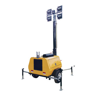 道路建設工事用 4*400W LEDランプのディーゼルライトタワー