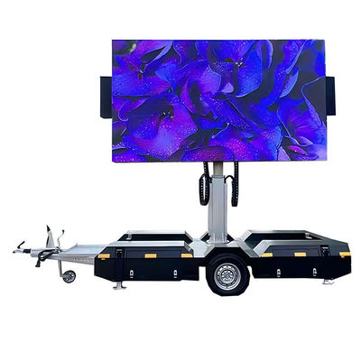 環境保護と省エネ 防水型 移動式 LED スクリーンディスプレイ トレーラー 建物建設用