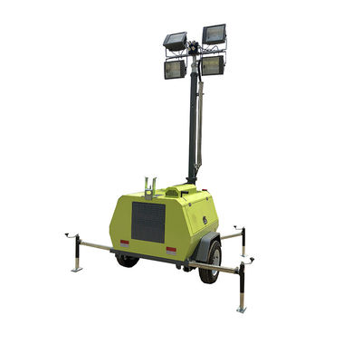 良き照明効果 6KW モバイルライトタワー ディーゼルエネルギー照明 トレーラー 市街灯用