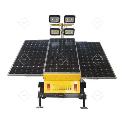 牧場照明のための4*200Ahのジェル電池を持つ移動式太陽光灯塔