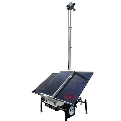 遠隔地向け4Gナイトビジョンカメラ搭載モバイルソーラー監視トレーラー