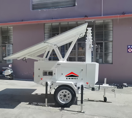太陽光CCTVトレーラー 太陽光携帯ライトタワートレーラー 建設現場監視のためのエネルギーシステム