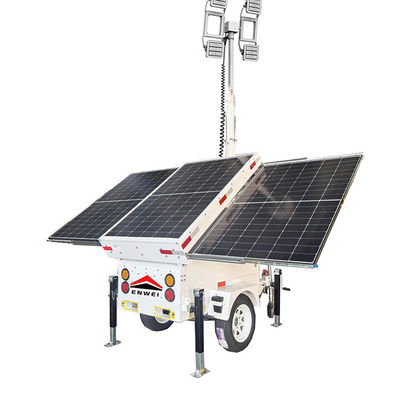 Energy-Saving And Efficient 24-Hour Solar LED Lighting Trailer For Parking Lot Lighting