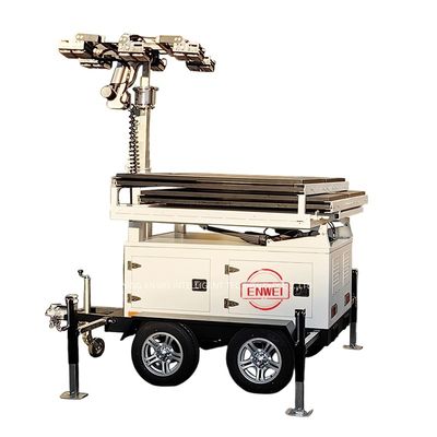 緊急救助および現場用360°調整可能なソーラー式ライトタワー