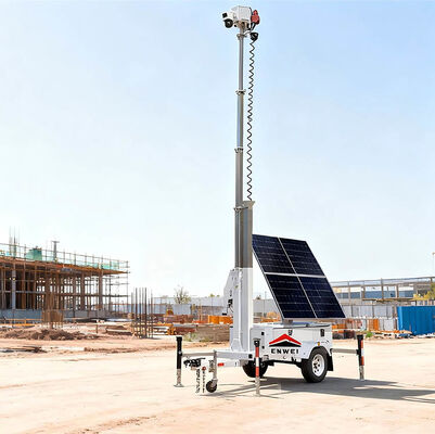 屋外の無線区域の監視のための太陽の安全のトレーラー CCTV のトレーラー