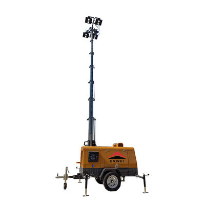 Durable Mobile Diesel Led Lighting Trailer Portable Diesel Floodlight Tower For Construction