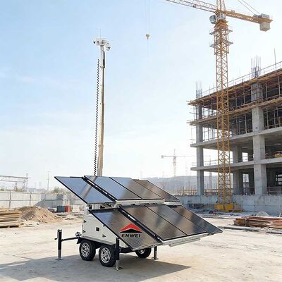 高適応性 ソーラーカメラ セキュリティ Cctv トレーラー 携帯型 ソーラーパワー 監視 トレーラー 建設用