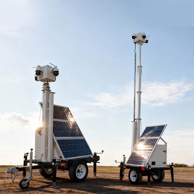 建設現場用 120AH バッテリー付き モバイル太陽光発電トレーラーオフグリッドシステム