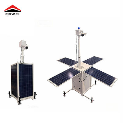 モバイルCCTVタワー 建設現場監視用の4つの350Wの太陽光パネルを持つ太陽光CCTVタワー
