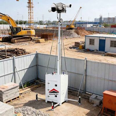 広視野の携帯監視塔 建設作業の監視のためのモバイルCctv塔