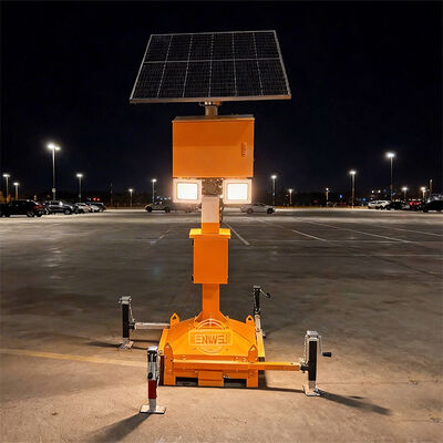 420W Solar-Powered Wireless Security Trailer Equipment2*50W LED Light For Night Lighting