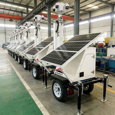 低電力設計 太陽光カメラ セキュリティ トレーラー 太陽光パネル 監視 トレーラー 道路の一時監視