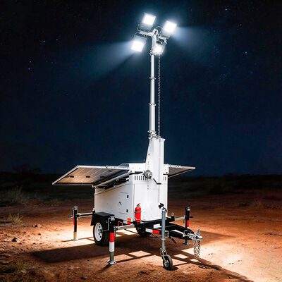 Portabl Solar Light Trailer Mobile Solar Trailer For Parking Lot Lighting