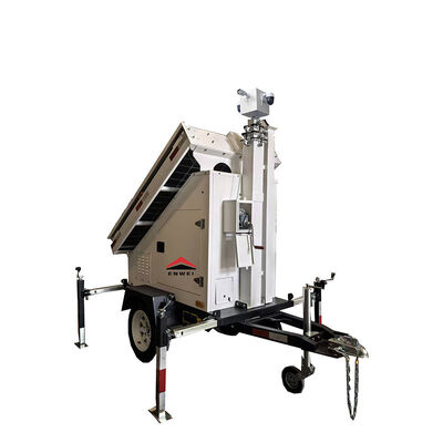 CE認証 太陽光カメラ CCTV トレーラー 太陽光パネル 駐車場監視用セキュリティ トレーラー