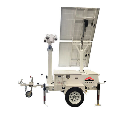ローテーション 太陽光パネル セキュリティ CCTV トレーラー 携帯型 太陽光発電カメラ トレーラー 建設現場監視