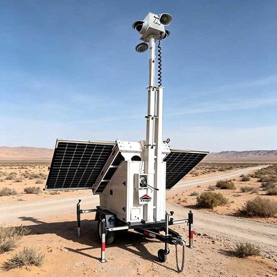 携帯型太陽光パネル セキュリティトレーラー 移動型太陽光発電による監視トレーラー 遠隔区域監視